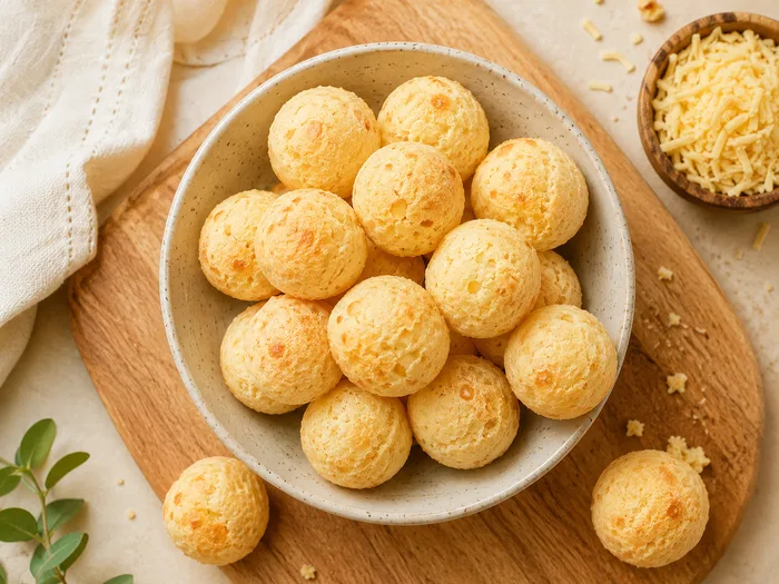 Mini pão de queijo caseiro